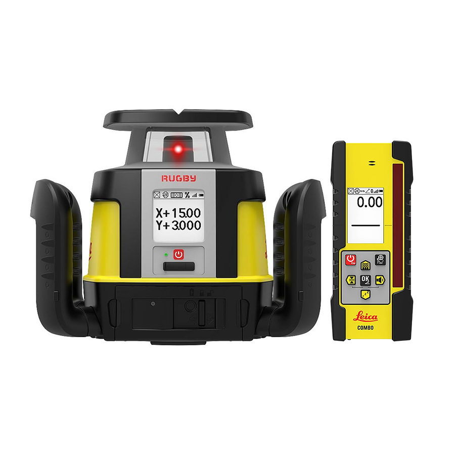Leica Rugby CLH & CLX400 w/ Combo Rotating Laser Level with Li-ion batteries & charger