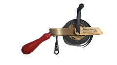 Richter 15m Tank Dipping Tape - Carbon Steel Tape - Brass Frame - Type "G" - Wooden Handle - For "U" Dip Weight