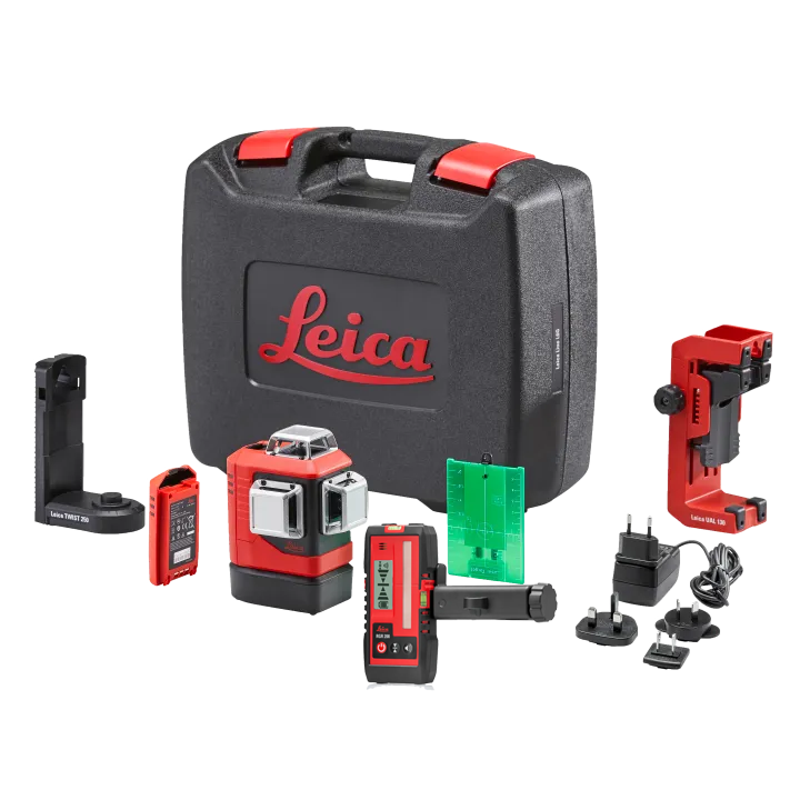 Leica Lino L6G-1, 3x360° Laser, Green Beam, Li-ion, Wall Mount, Rugged case+ RGR200 Receiver