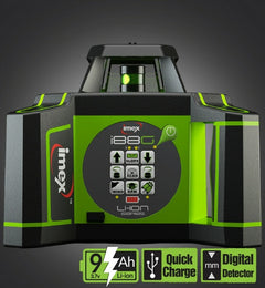 Imex i88G H/V Green Rotating Laser Level with LRX10 Laser Receiver