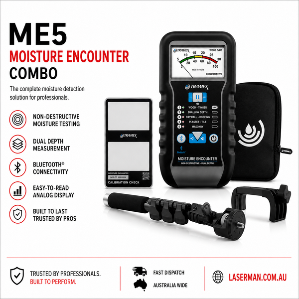 Tramex ME5 Moisture Encounter Combo Kit with Calibration Check Plate, Pole & Carry Case