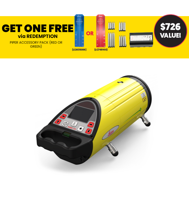 Leica Piper 100G Green Pipe Laser Pack