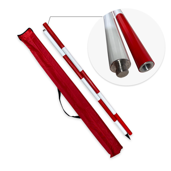 Laserman Ranging Pole 2x1m with 20cm Graduations for Surveying