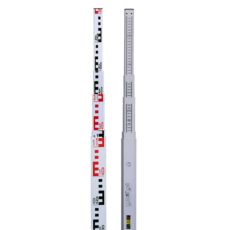 Spectra Precision Fibreglass Telescopic Leveling Staff, 5m, 5 Section