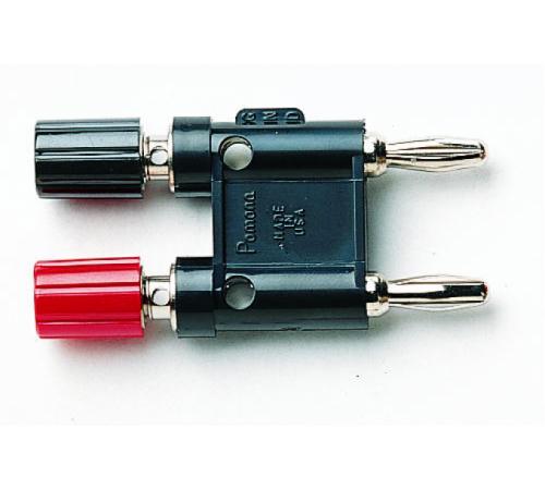 Fluke Pomona 5405 Double Binding Post To Double Banana Plug Adapter - Gold Plated (item no. 105825)