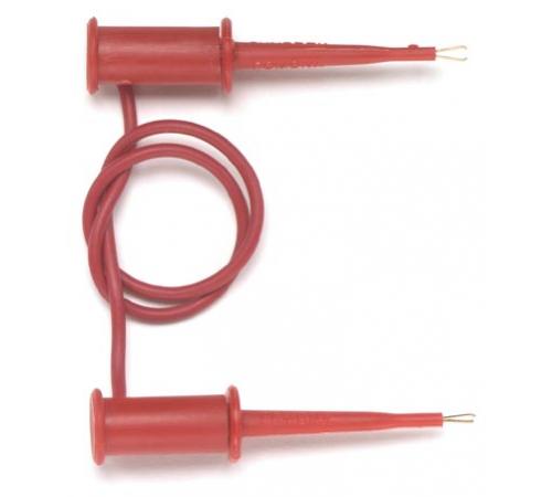 Fluke Pomona 5301 SMD Grabber® Test Clip Patch Cord - Cable length 24 inches and Cable length 12 inches, Color Red