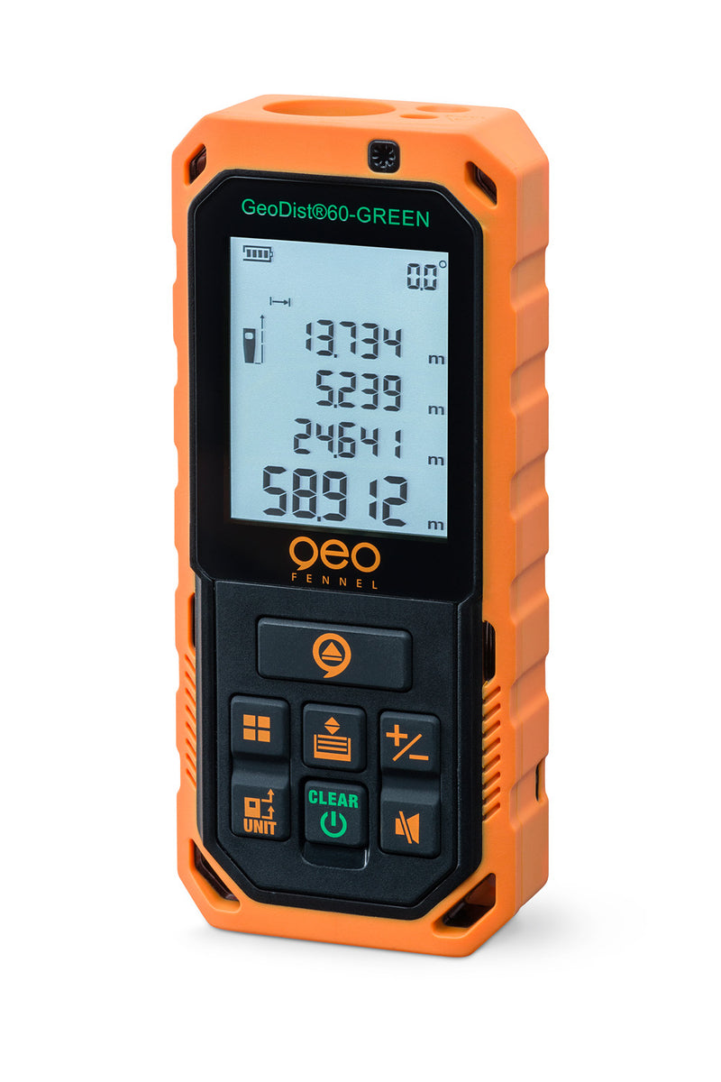Find your target easily with GeoDist®60 Green Laser Distance Meter
