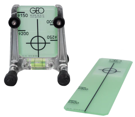 Geo Laser Universal Target Frame KL-04 with targets DN 150 – 300 and DN 400 – 500 Green Target