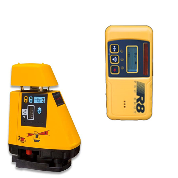 Pro Shot AS2 Rotating Grade Laser Level with R8 Laser Receiver