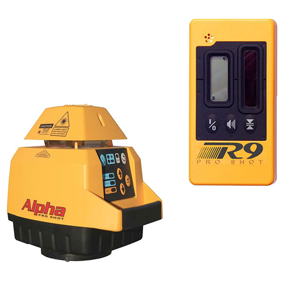 Pro Shot Alpha Rotary Laser Level with R9 Laser Receiver
