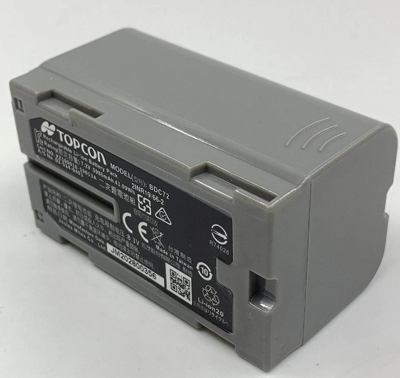 Topcon BDC72 Battery LI-ION 7.2V 6.0AH suits TP-L6